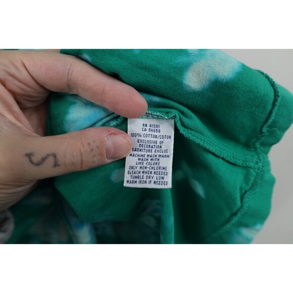 Vintage Y2K Ralph Lauren Mens Medium Acid Wash Short Sleeve T-Shirt Green Cotton - Picture 8 of 11